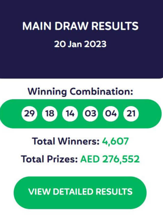Emirates Draw – Today’s EASY6 Results 27/01/2023